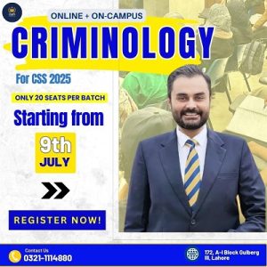 CSS PMS Criminology Aug-2024 Batch for CSS 2025